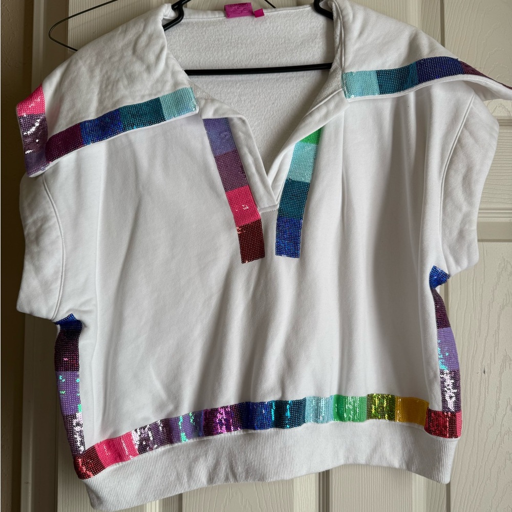Queen of Sparkles Rainbow Top